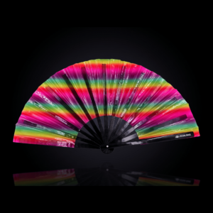 Festival Fans transparents avec des bandes arc-en-ciel pour la Pride et la CSD